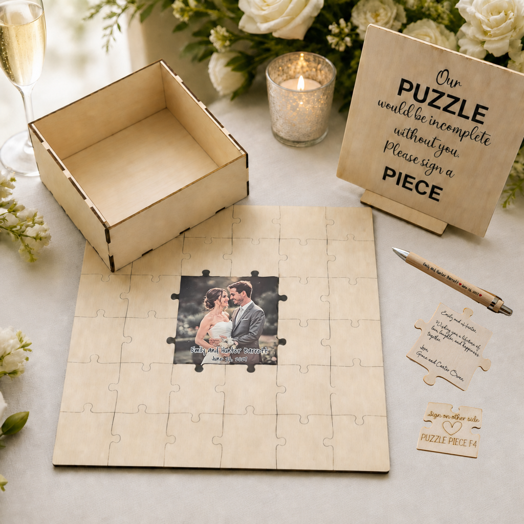 Personalized Wedding Guest Book Puzzle