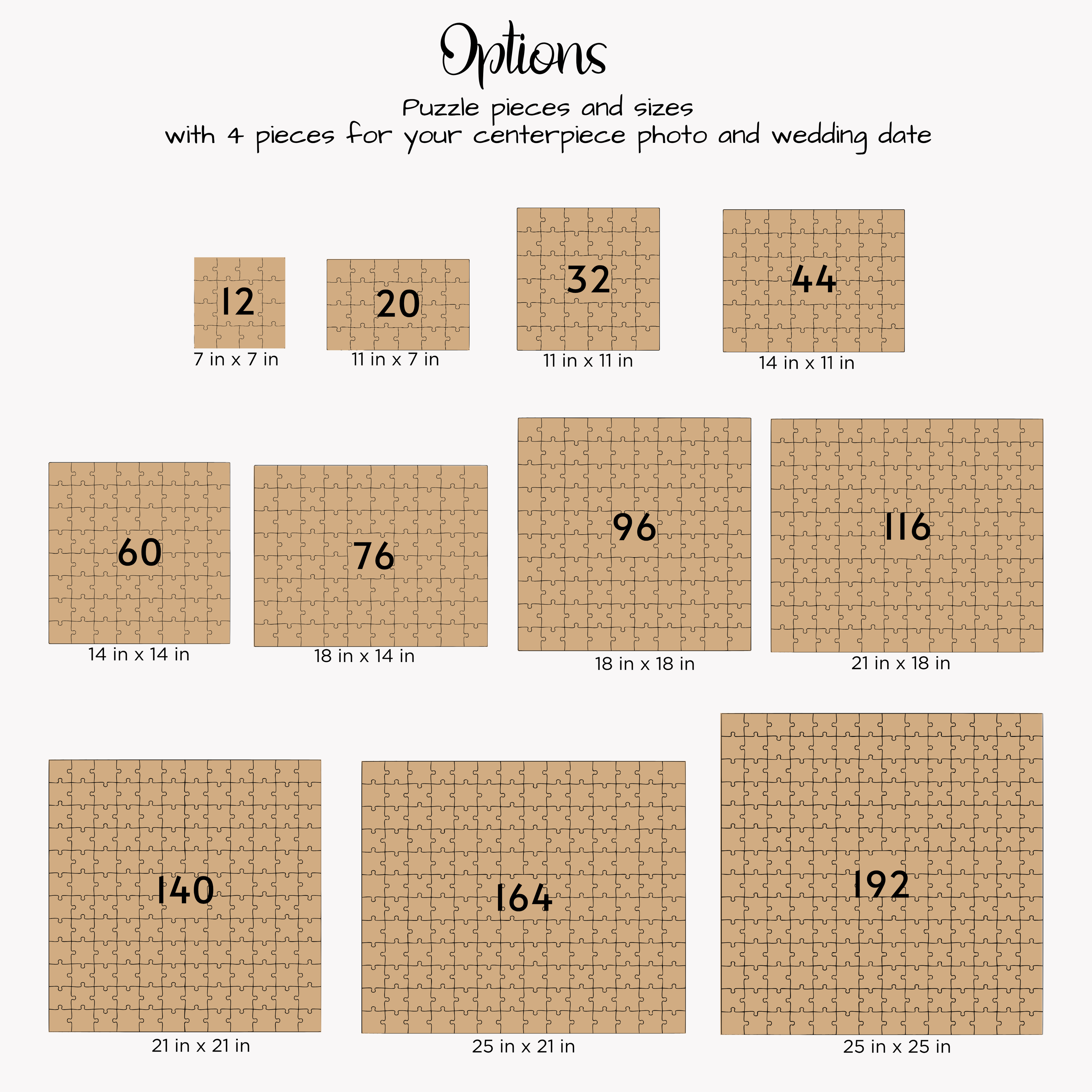 Personalized Wedding Guest Book Puzzle