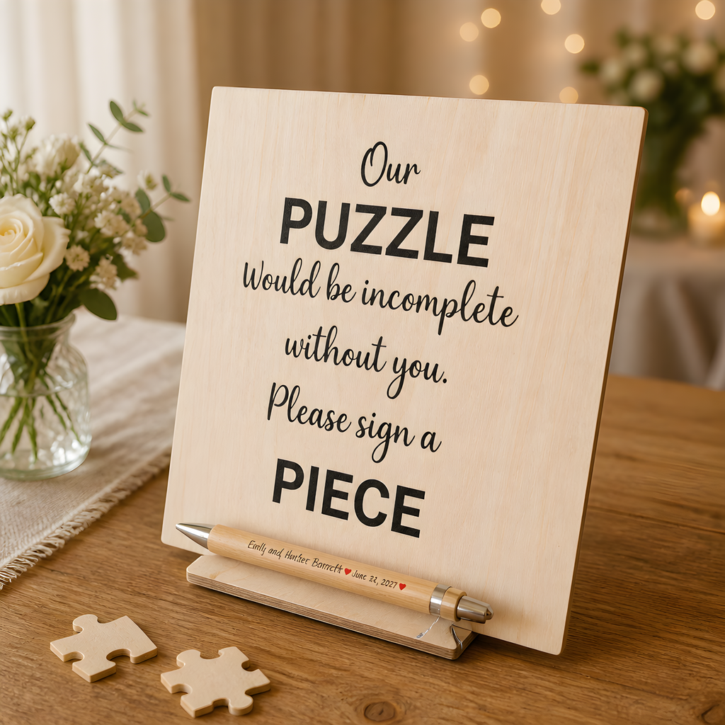 Personalized Wedding Guest Book Puzzle